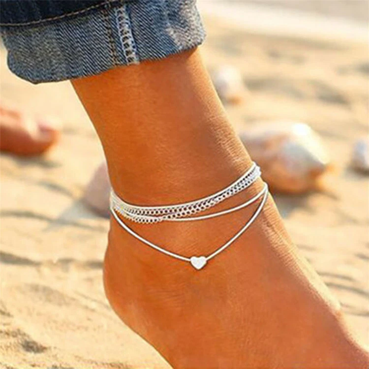 Silver Anklets for Women Dainty Ankle Bracelet Traditional Indian Bridal  Payal — Discovered