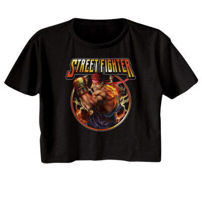 Street Fighter V Capcom Evil Smokey Ryu & Ken Masters Women's Crop Top Shirt