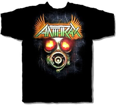 ANTHRAX cd lgo Winged Logo GAS MASK Official SHIRT XXL 2X New oop