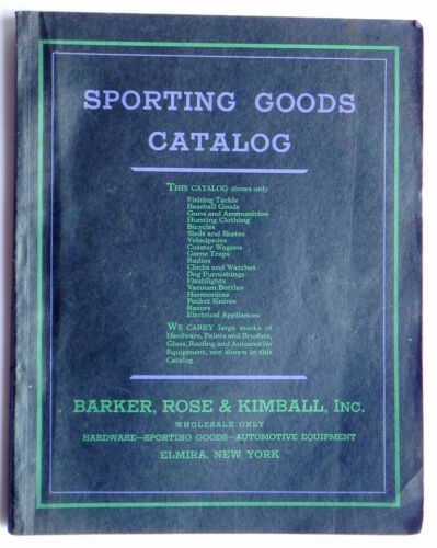 SPORTING GOODS CATALOG 1930s Babe Ruth Bat & Glove Fishing Tackle Bicycles Guns