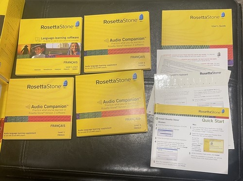 Rosetta Stone French / Francais Levels 1, 2 & 3 With Headset Microphone Sealed - Picture 9 of 10