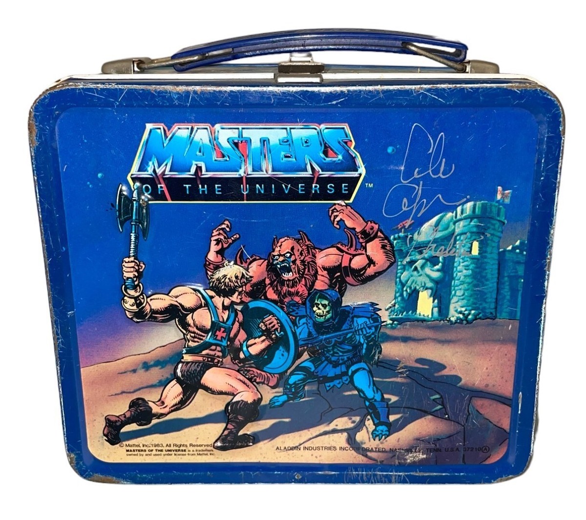 ALAN OPPENHEIMER Signed SKELETOR Masters Universe LUNCH BOX