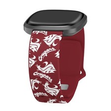 Correa de reloj Washington State Cougars HD para Fitbit Versa and Sense