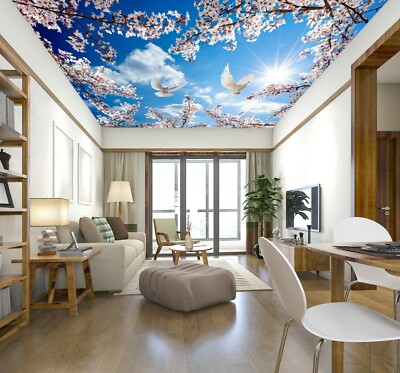 3D Flower Branch A293 Ceiling WallPaper Murals Wall Print Decal Deco AJ WALL Fay