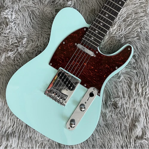 Custom TL Electric Guitar Light Green S-S Pickup Fixed Bridge Chrome Hardware