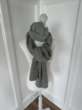 Amazon Essentials Gray Scarf and Pom Pom Hat Set NWT