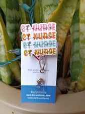 CT Nurse Badge Reel 360 Alligator Clip