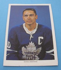 GEORGE ARMSTRONG 1963-65 CHEX CEREAL PHOTO HOCKEY CARD / TORONTO MAPLE LEAFS