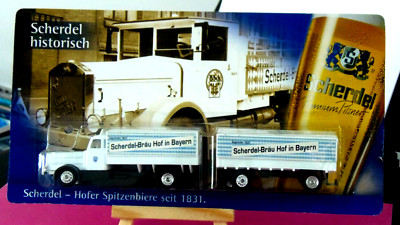 Camion Publicitaire Mercedes échelle HO 1/87 - Modèle Occasion En Métal Et Plastique, Très Bon état