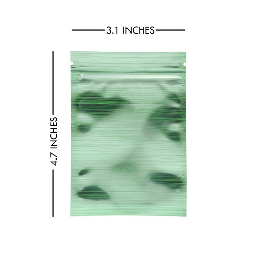 100 bolsas planas reconectables QuickQlick™ seguras para alimentos con ventana transparente verde de una cara - Imagen 8 de 10