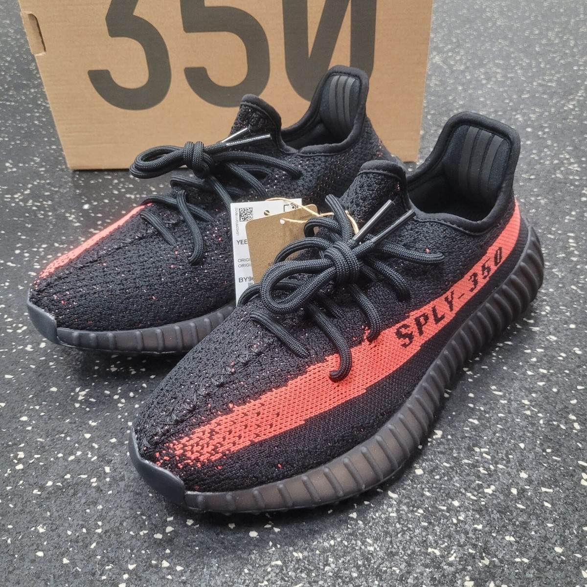 Adidas Yeezy 350 V2 Core Black Red Men's Size 5.5 BY9612 | eBay