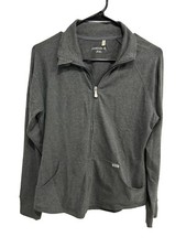 Danskin Gray Full Zip Athletic Jacket With Pockets Sz Medium
