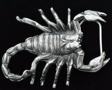 Scorpion Arachnid Bug Insect Creepy Crawly Stinger Zinc Alloy Belt Buckle New 