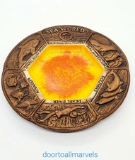 Vintage Treasure Craft SeaWorld Plate Trinket Dish Florida California Ohio