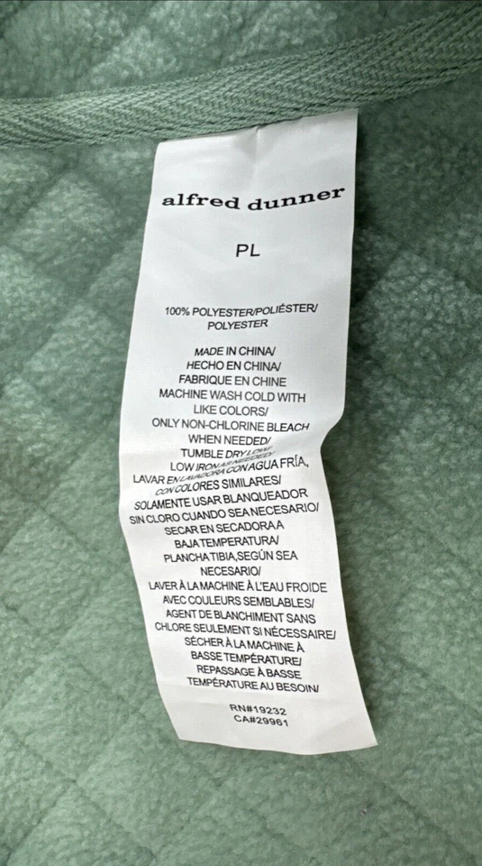 Alfred Dunner Fleece Vest Womens Large Petite Gray Reversible Quilted Zip NEW - Image 4 of 4