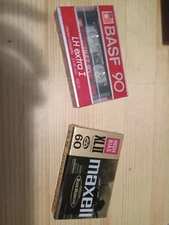 Audio Cassette Lot(2) Maxell XLII60 BASF 90 LH Extra I Factory Sealed