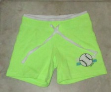 NWT Justice Girls Neon SOFTBALL Athletic Shorts 8