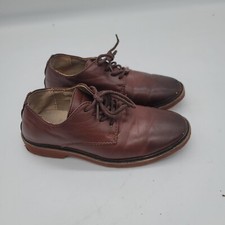 Deer Stags Denny Dress Shoes Boy's Brown Lace Oxford Church Sz 1