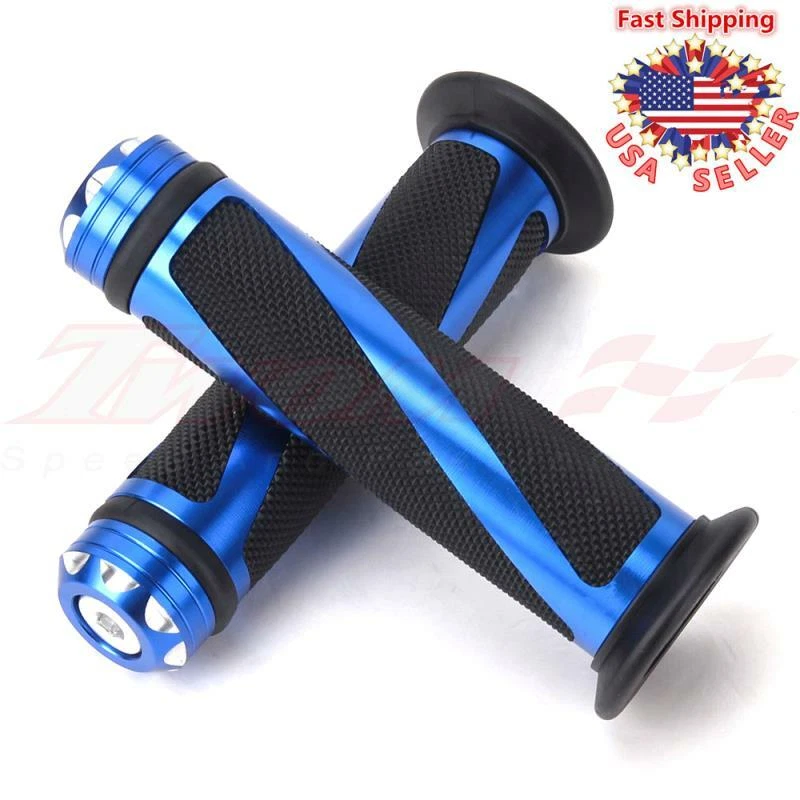 Guidão de borracha azul para motocicleta 7/8" para Suzuki GSXR600 R750 R1000 - Imagem 4 de 4