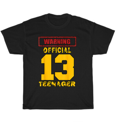 Official Teenager Birthday 13 Year Old Boy Girl T-Shirt Unisex Funny Tee Gift