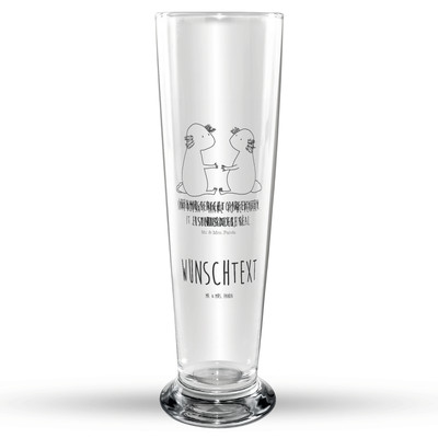 Weizenglas Personalisierbar Axolotl Liebe - Personalisierte Geschenke Paar Lurch