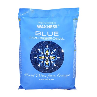 Waxness  Blue Professional Hard Wax Beads Hybrid Resin 1.1 lb  Made in Italy