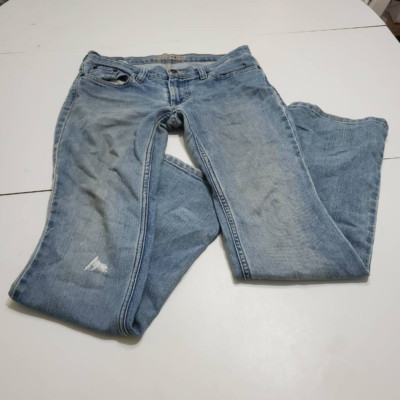 American Eagle Outfitters Womens Boot Cut Jeans Blue Pockets Distressed Denim