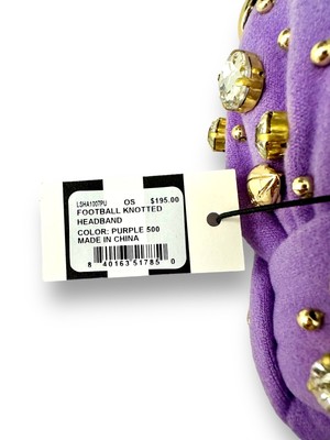 Lele Sadoughi Top Knot Headband Lavender Embellished Knotted  display picture 1