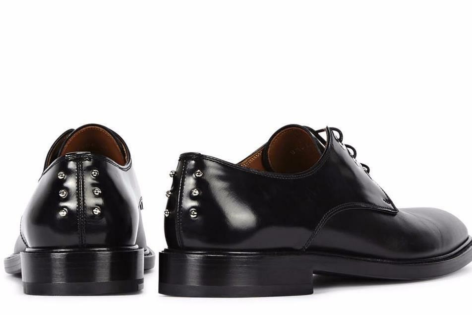 NEW GIVENCHY Black Nino Studded Lace Up Derby Shoes (Size 43  display picture 2