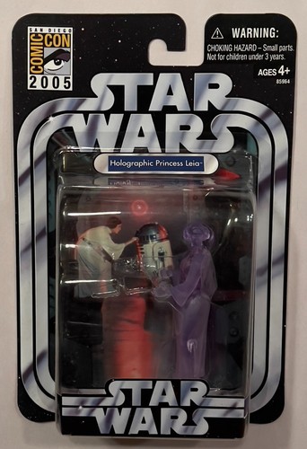 2005 Hasbro Star Wars SDCC Holographic Princess Leia MOC Sealed New