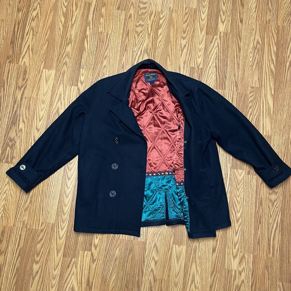 Ladies navy top reefer jacket