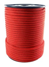 12mm Red Double Braid Polyester Rope x 50 Metres, Quality Docklines Marine