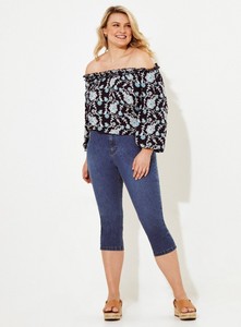 white plus size bardot top