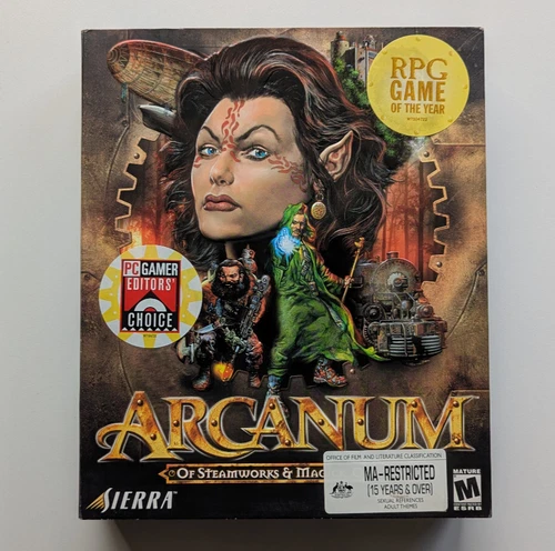 Arcanum of Steamworks & Magick Obscura 2001 Troika PC CD-ROM PC Big Box Complete