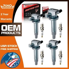 4X Ignition Coil & Iridium Spark Plugs Pack For Toyota Corolla Matrix 1.8L UF247