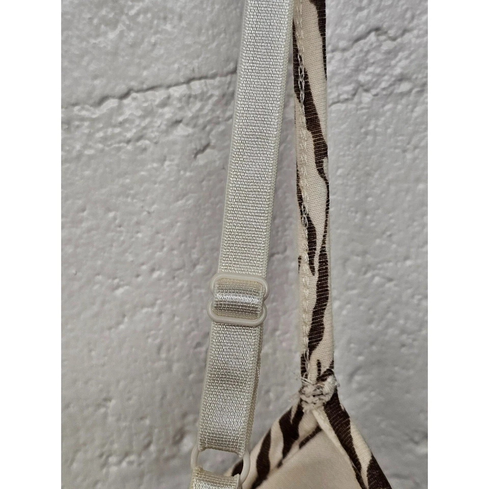 Camiseta sin mangas Y2K One Step Up Cami años 90 talla L sujetador acolchado incorporado estampado animal neutro Foto 4 de 4