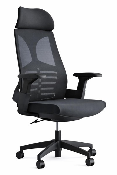 Ergonomischer BüRostuhl Mit KopfstüTze Und Verstellbaren Armlehnen-image