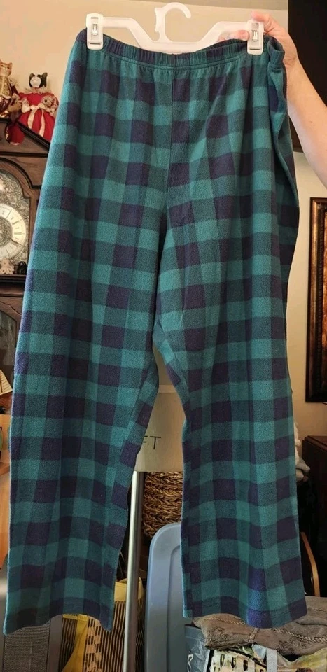 Pantalones de pijama Sonoma Goods For Life talla grande 3x polar verde azul a cuadros para mujer Foto 2 de 4