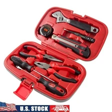 9 Piece Essential Tool Set Compact Durable Kit Home Repairs & Maintenance New
