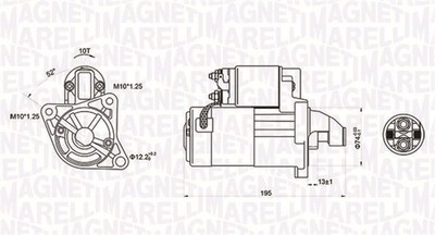 Magneti Marelli 063721096010 Starter for Mazda, Peugeot