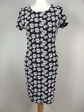 Select Daisy Print Shift Dress UK 8/10 Stretchy Cotton Jersey Tunic Layering