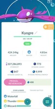 Shiny Level 50 Kyogre. 3 Moves Trade