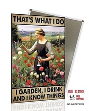 Funny Garden Tin Sign Decor, Garden Gifts 12x8" That's What I Do I Style-004