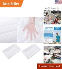 0.75 oz Lightweight Fiberglass Cloth 47x80 for Crafts, Models More - Set of 2