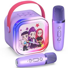 Mini Karaoke Machine for Kids,5 Voice Effects - Portable Bluetooth Speaker with