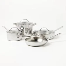 7pc Stainless Steel Cookware Set Silver - Figmint
