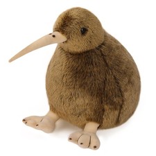 Kiwi Bird Plush Toy, Stuffed Animal Furry Plushie Doll, 11 Inch, Brown