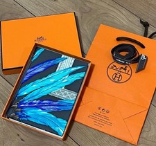 HERMES Notebook stationery Silk Note Blue NEW