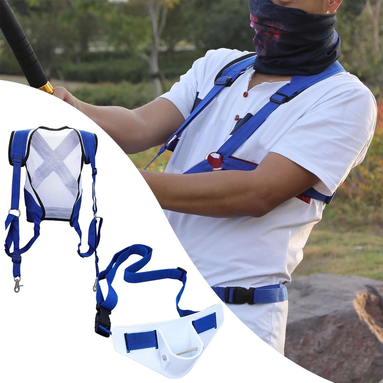 Waist Belt Rod Holder Belt Offshore Stand up Gimbal Rod Holder Fishing Vest