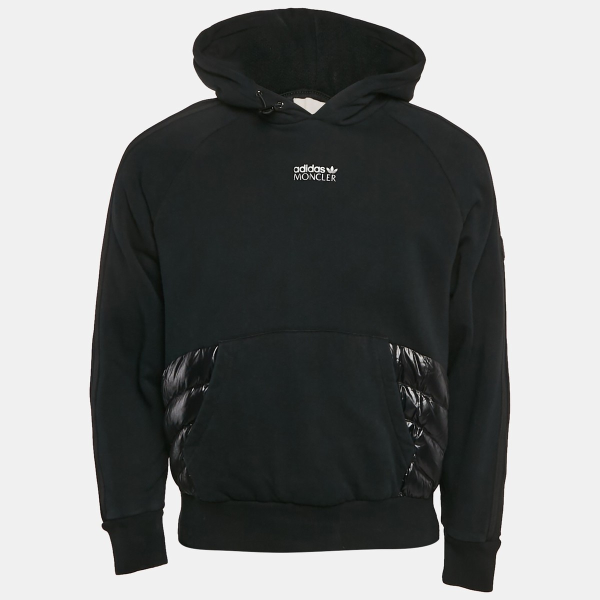 adidas MONCLER コラボ限定パーカー 黒 S Moncler x Adidas Black Cotton Knit Puffer Trim Hoodie XS | eBay